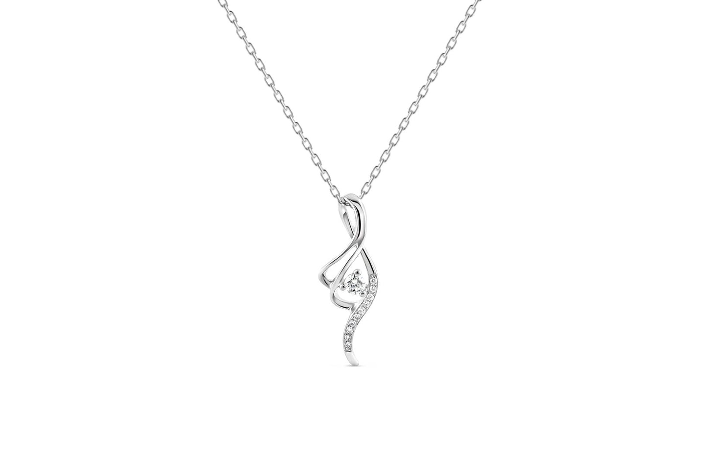 Single Round Diamond Necklace