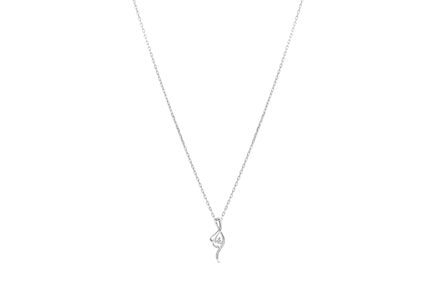 Single Round Diamond Necklace